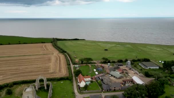 Suffolk Ngiltere Deki Andrew Kilisesi Nin Drone Görüntüleri — Stok video