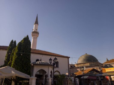 Makedonya 'nın Üsküp kentindeki Mustafa Paşa Camiinin minaresi