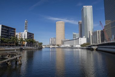 Tampa şehir merkezindeki yüksek binalar, Florida, ABD