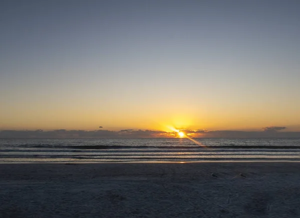 Захід Сонця Над Пляжем Санкт Петербурзі Флорида Сша Стокове Фото
