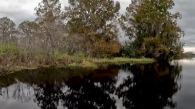 Tohopekaliga Gölü 'nün 4k videosu Kissimmee, Florida, ABD yakınlarında.