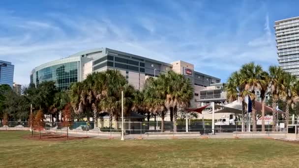 Tampa Florida Abd Deki Amalie Arena Çoklu Spor Sahasının Videosu — Stok video