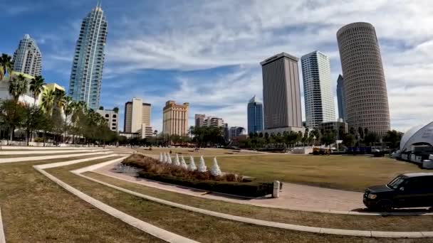 Vidéo Bâtiments Grande Hauteur Centre Ville Tampa Floride États Unis — Video