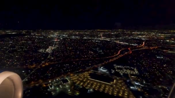 Video New York Aanpak Van Jfk Luchthaven Nachts Verenigde Staten — Stockvideo