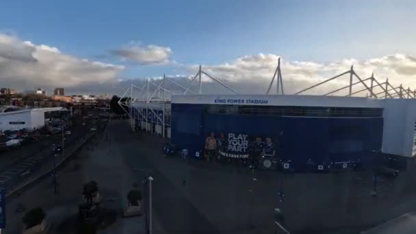 Zeitraffer Von King Power Stadium Leicester Leicestershire Großbritannien — Stockvideo