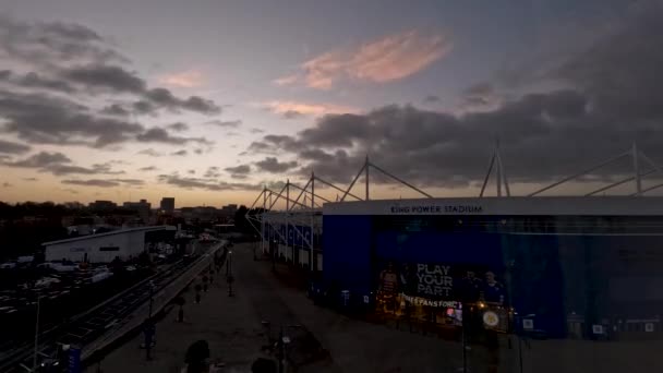 Leicester Leicestershire Ngiltere Deki King Power Stadyumu Nun Üzerinde Gün — Stok video