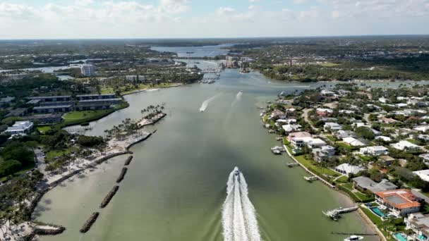 Images Drones Dessus Inlet Jupiter Floride États Unis — Video