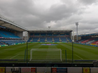 Lancashire, İngiltere 'deki Blackburn Rovers Futbol Kulübü' nün evi olan Ewood Park 'taki saha.