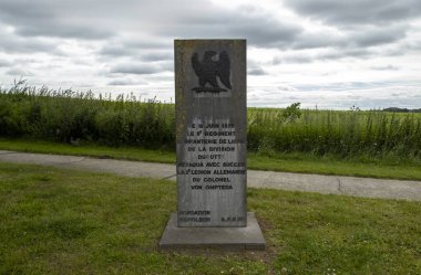 Memorial to the 8th Line Infantry Regiment of the Durutte Division who fought at the Battle of Waterloo in 1815 in Belgium clipart