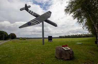 The Glider Monument commemorates the landings during Operation Market Garden in September 1944 around Wolfheze, Netherlands clipart