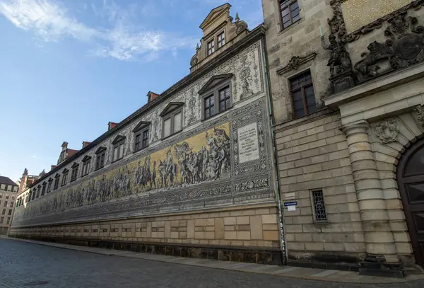 stock image The Procession of Princes is a porcelain mural on Augustusstrasse in Dresden, Saxony, Germany