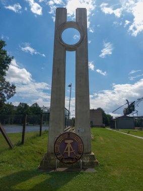 The former border crossing between East and West Germany in Teistungen, Thuringia, Germany clipart