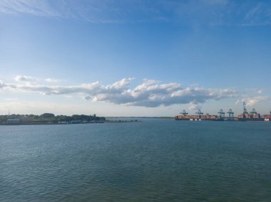 Shotley Gate, Suffolk, İngiltere 'nin panoramik görüntüsü.