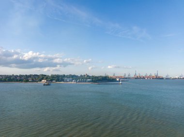 Shotley Gate, Suffolk, İngiltere 'nin panoramik görüntüsü.