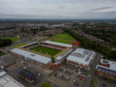 İngiltere 'nin Manchester kentindeki Leigh Spor Köyü' nün hava görüntüsü.