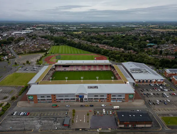 stock image An aerial view of Leigh Sports Village in Greater Manchester, UK