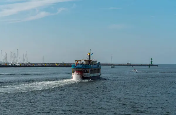 stock image A tourist paddle boat in Warnemunde, Mecklenburg-Vorpommern, Germany