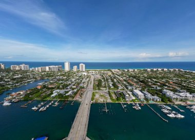 Florida, ABD 'deki Riviera Sahili' nin havadan görüntüsü.