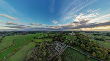 İngiltere, Leicestershire 'da Melton Mowbray yakınlarındaki Belvoir Kalesi' nin hava görüntüsü.