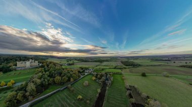 İngiltere, Leicestershire 'da Melton Mowbray yakınlarındaki Belvoir Kalesi' nin hava görüntüsü.