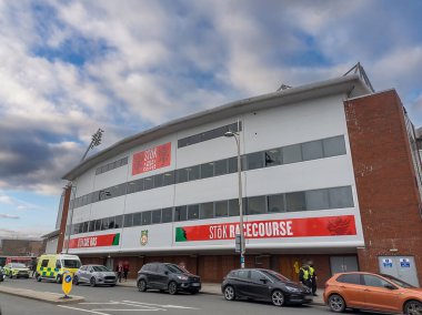 The Racecourse Ground is the home stadium of Wrexham AFC in Wrexham, Wales, UK clipart