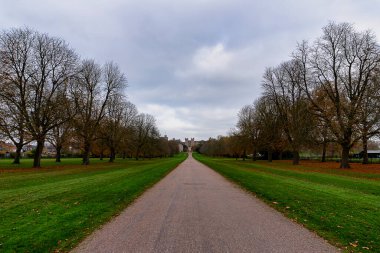 The Long Walk leading up to Windsor Castle in Windsor, Berkshire, UK clipart