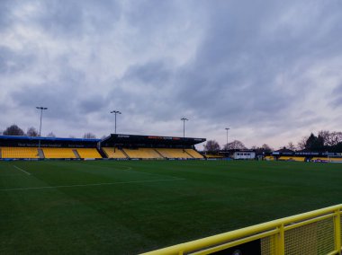 Wetherby Road, home stadium of Harrogate Town FC in North Yorkshire, UK clipart