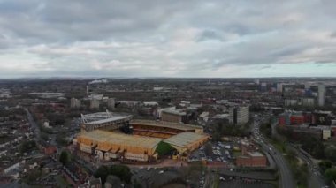 Molineux Stadyumu 'nun 4k sürati, İngiltere' nin batısındaki Wolverhampton Wanderers FC 'nin evi.