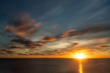 Punta Cana, Dominik Cumhuriyeti 'nde uzun bir gün doğumu.