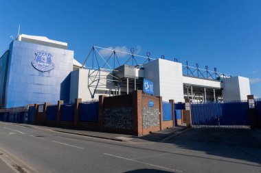 Goodison Park, home of Everton Football Club in Liverpool, UK clipart