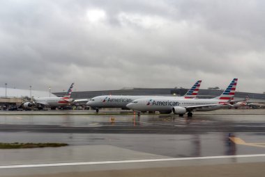 Pennsylvania, ABD 'deki Philadelphia Havaalanında Amerikan Hava Yolları uçakları