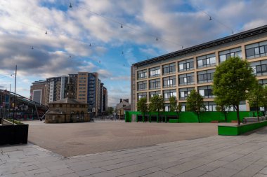 Times Meydanı Newcastle-upon-Tyne, Tyne ve Wear, İngiltere 'nin göbeğinde.
