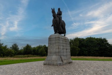 İskoçya, Stirling 'deki Bannockburn' deki İskoç Kralı Bruce 'un heykeli.