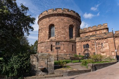 Carlisle Kalesi, Cumbria, İngiltere 'de şehir merkezinde.