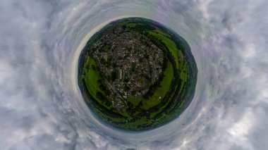 Kirby Lonsdale 'in Cumbria, İngiltere' deki küçük bir gezegen görüntüsü.