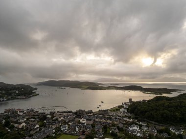 İskoçya 'nın Argyll ve Bute kentlerindeki Oban manzarası