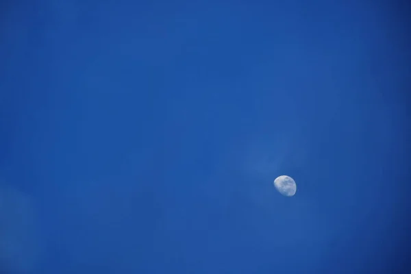 Demi Lune Crépuscule Ciel Dans Nuit — Photo