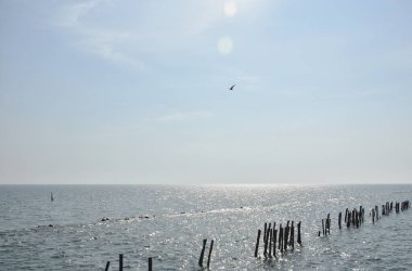 landscape of sea on sunny day in Thailand 