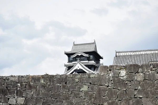 Kumamoto Castle Destroyed Fire Governor Rebuild Conserve Japan — Stock Photo, Image
