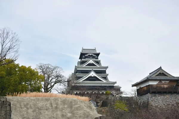 Замок Кумамото Разрушен Пожаром Губернатор Восстановил Сохранил Японии — стоковое фото