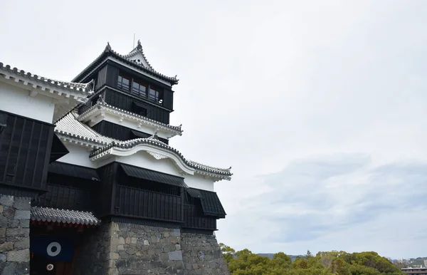 熊本城堡被大火烧毁 但典狱长在日本重建和保护 — 图库照片