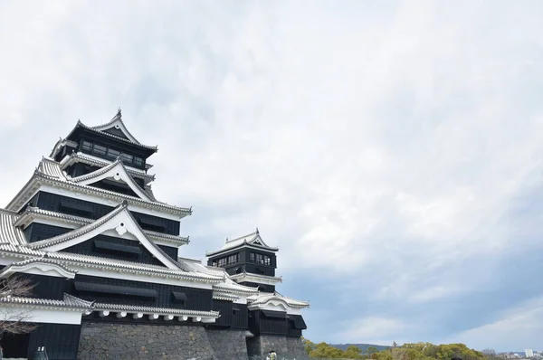 Zamek Kumamoto Zniszczony Przez Ogień Ale Gubernator Odbudować Zachować Japonii — Zdjęcie stockowe