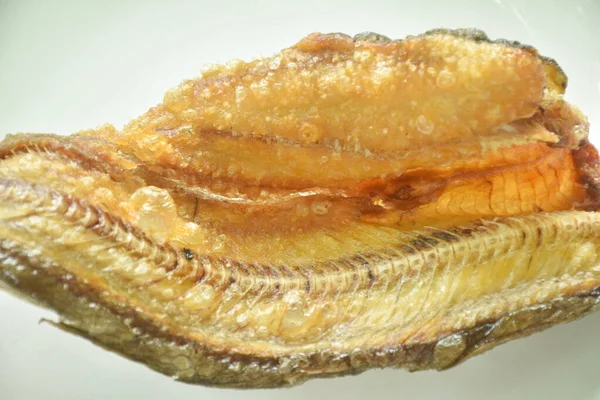 Deep Fried Snake Skin Catfish Arranging Dish — Stock Photo, Image