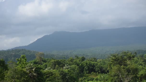 Krajobraz Górski Niebo Tło Pochmurny Dzień Tajlandii — Wideo stockowe