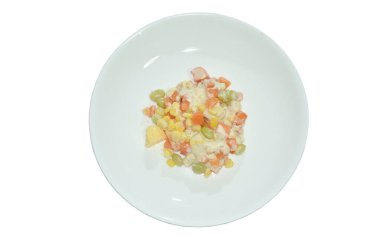 Sahte yengeç çubuğu ve Japon soslu Çin böreği.