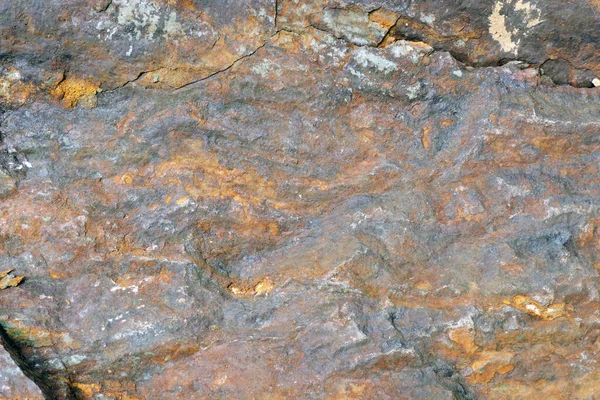 Pedra Sedimentar Castanha Laranja Contendo Enxofre Pirita — Fotografia de Stock