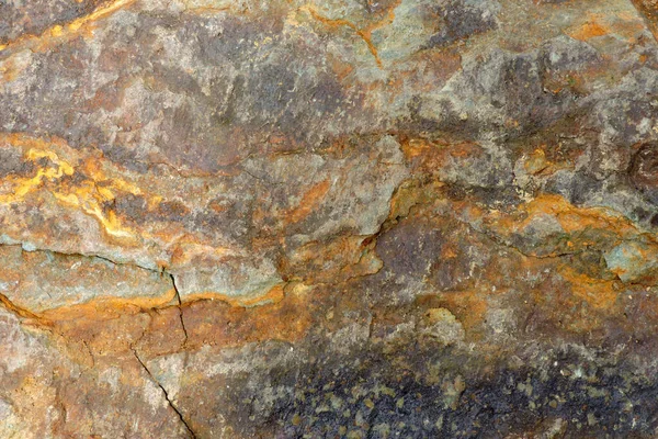 Een Bruin Oranje Sedimentgesteente Dat Zwavel Pyriet Bevat — Stockfoto