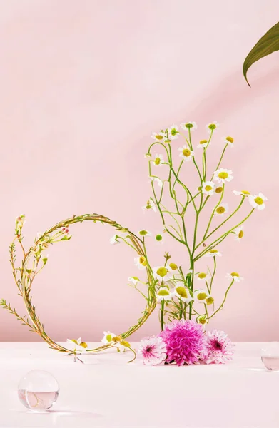 Blumen Hintergrund Sockel Marke Produktausstellung Hallo Res Foto — Stockfoto