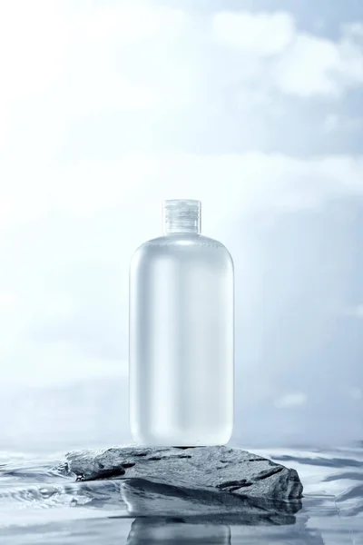 Белая Бутылка Продукта Логотипа Бренда Макета Дизайна — стоковое фото