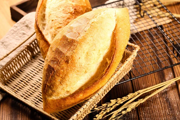 Vintage Bread Photo Original Raw Wheat Bread Res Photo — Stock Photo, Image